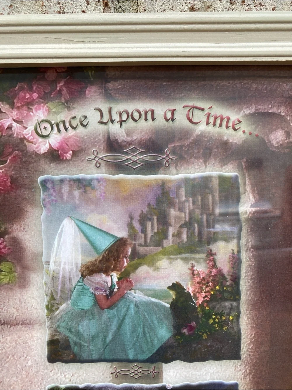 Once Upon a Time Framed Wall Art - Pink/White